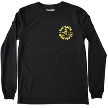 Load image into Gallery viewer, Eat Pasta Tee Shirt in Black &amp; Neon Yellow Long Sleeve
