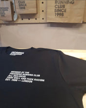 Load image into Gallery viewer, Progress Running Club Australia All inclusive fuck racism organic tee shirt shop 
