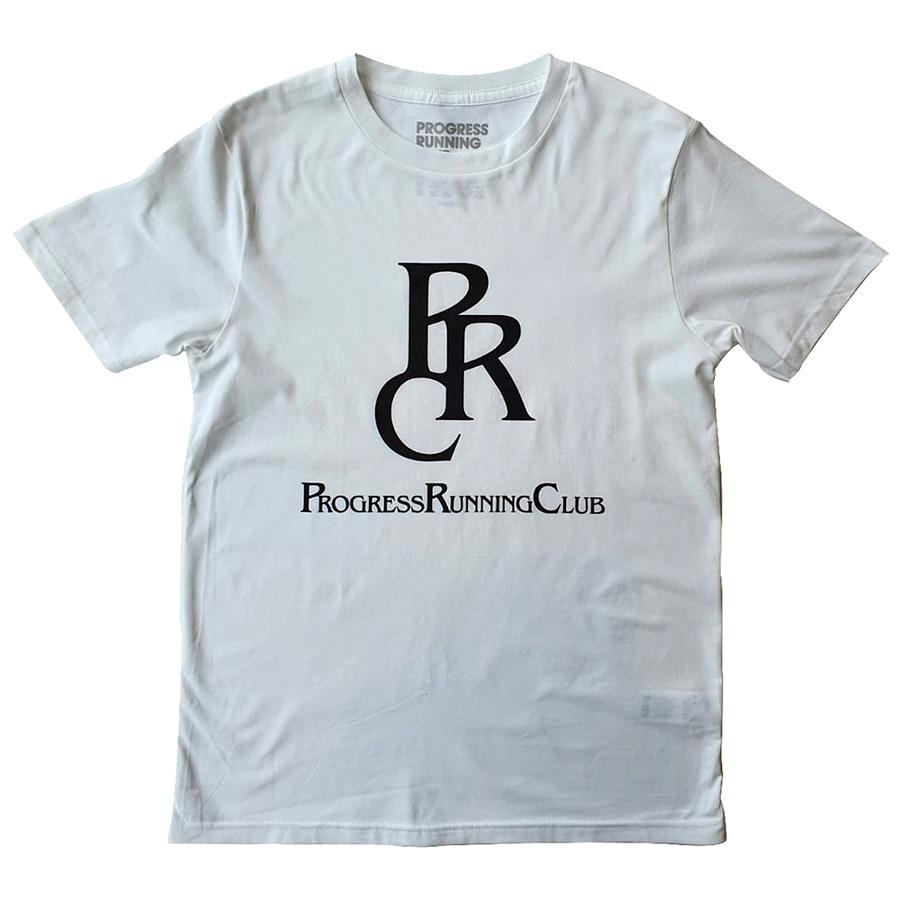 Progress Running Club Badge T Shirt in White