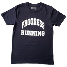 Load image into Gallery viewer, Progress Running Club Varsity T Shirt in Navy
