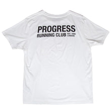 Load image into Gallery viewer, Progress Running Club Australia All inclusive fuck racism organic tee shirt back
